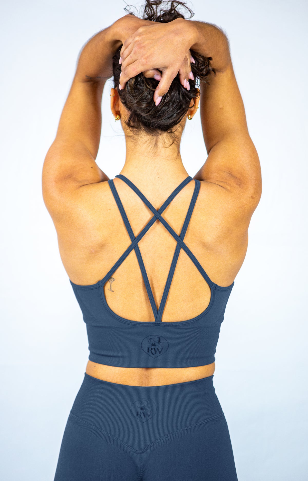 brassière reveal wear croisée vert foncé de dos