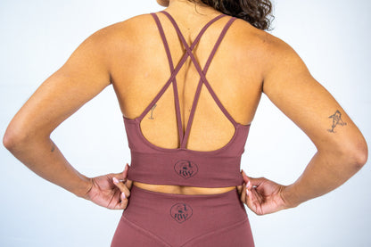 brassière reveal wear croisée cacao de dos 