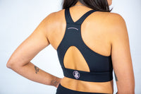 Brassière de sport noire maintien fort