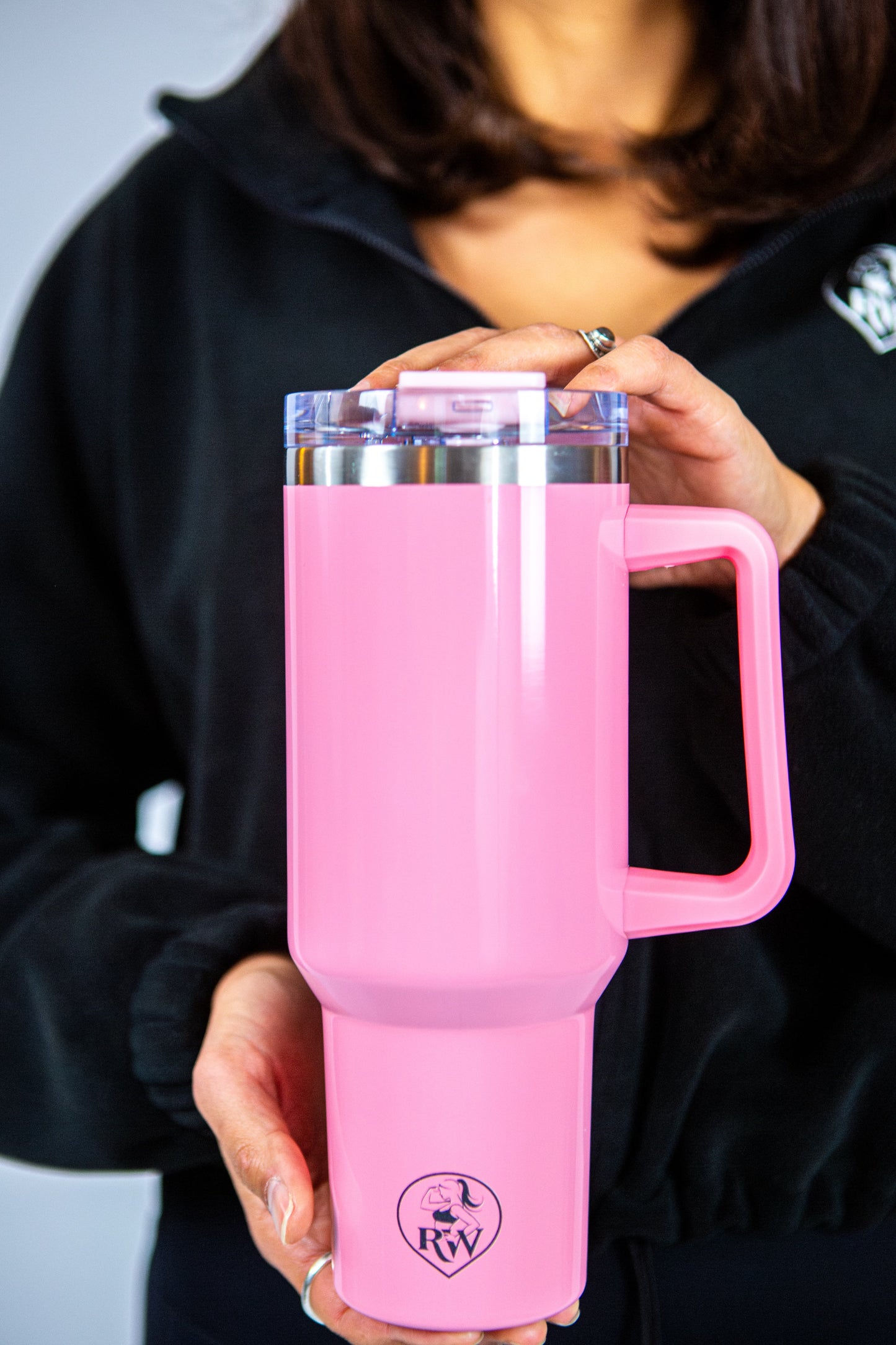 Gourde rose isotherme 1,2L-Avec paille intégrée