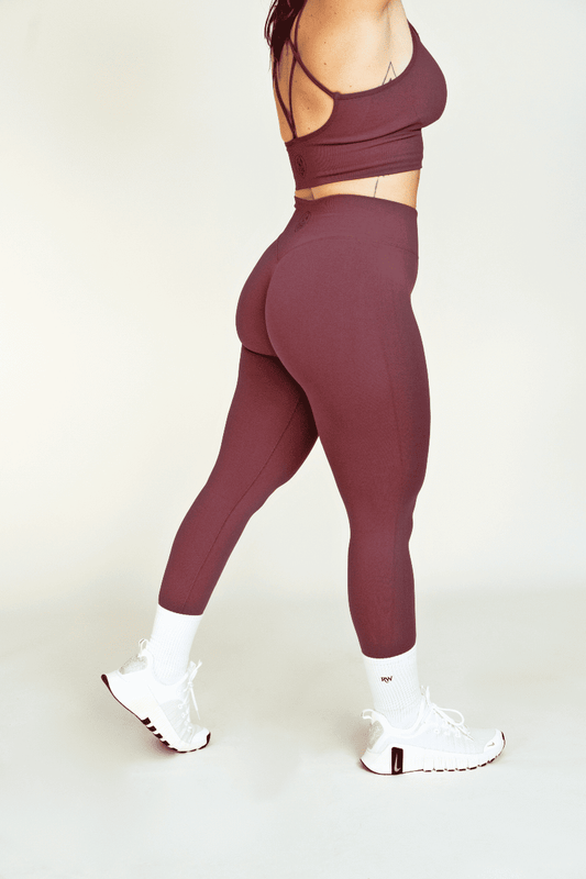 Legging Push up Sans Couture bordeaux prune