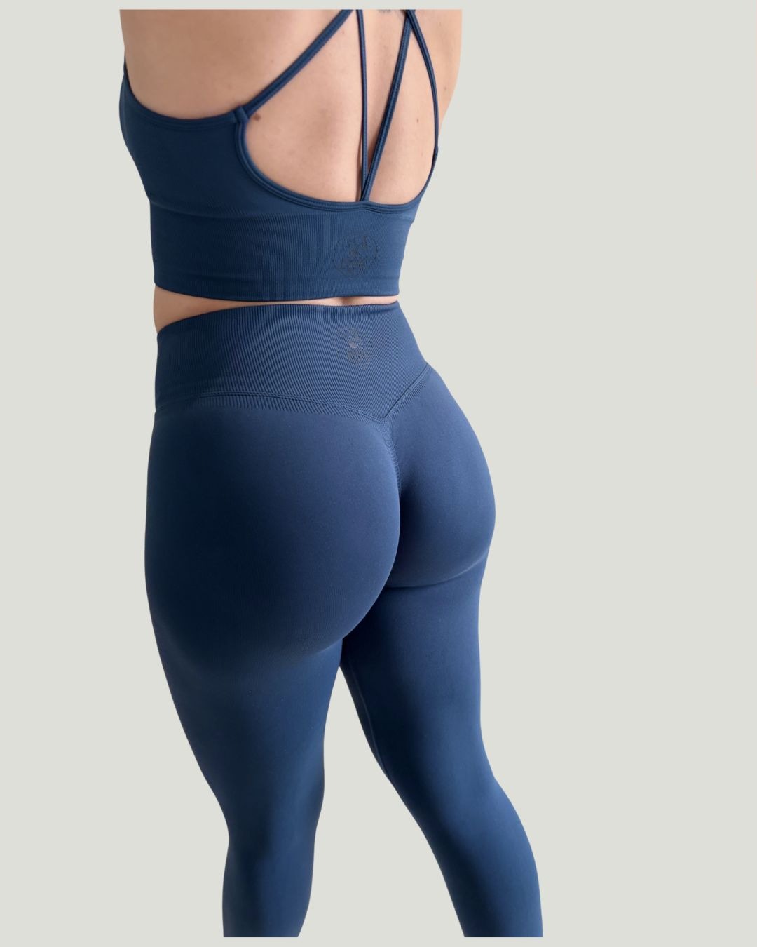 Legging Push-Up Sans Couture vert foncé