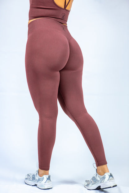 legging push up cacao de profil gauche