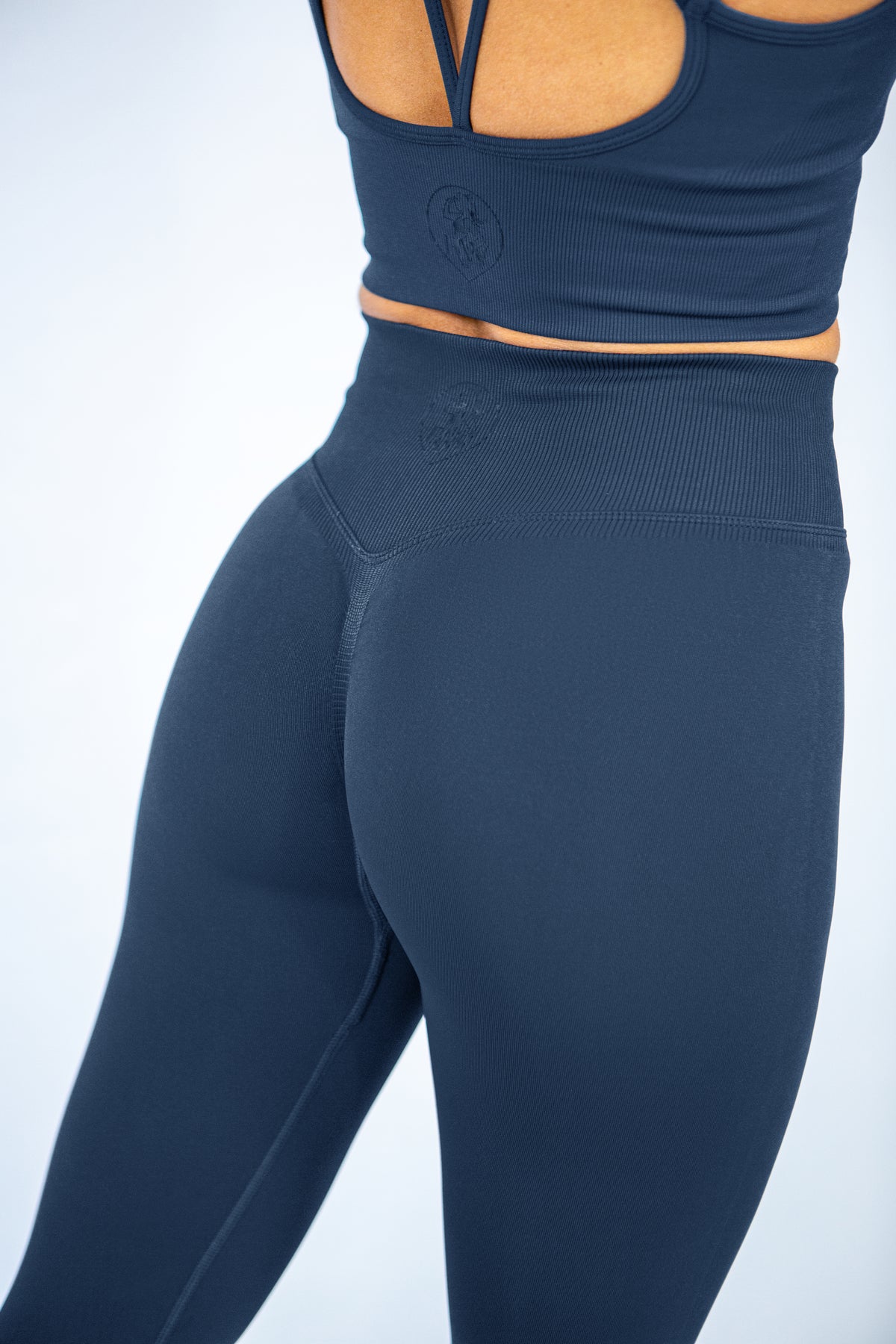 Legging Push-Up Sans Couture bleu foncé